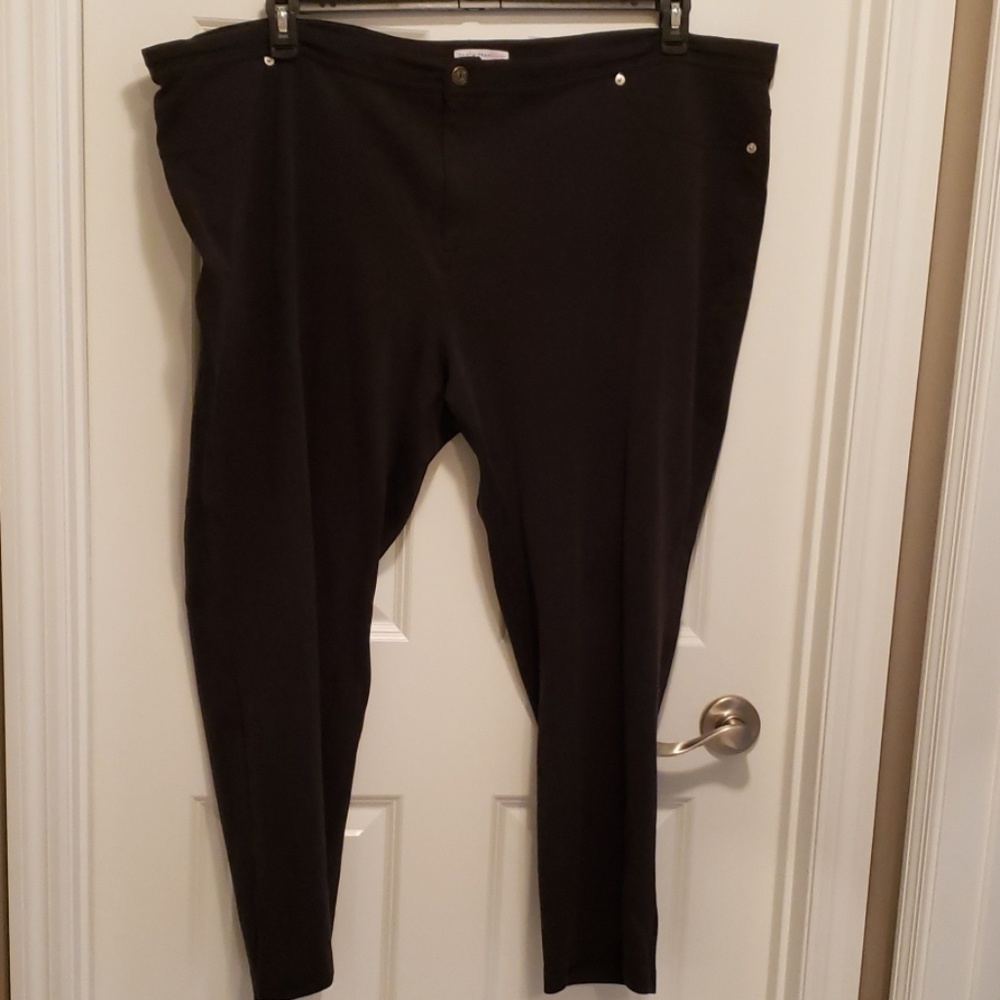 Isaac Mizrahi black knit pants